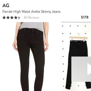 AG black skinny jeans
